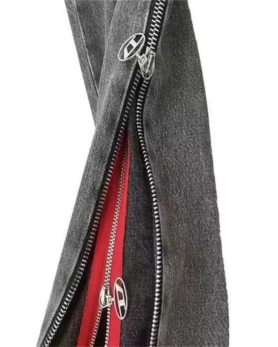 Japanese Brand Side Zipper Oversize Jeans Pant Size US 32 / EU 48 - 3 Thumbnail