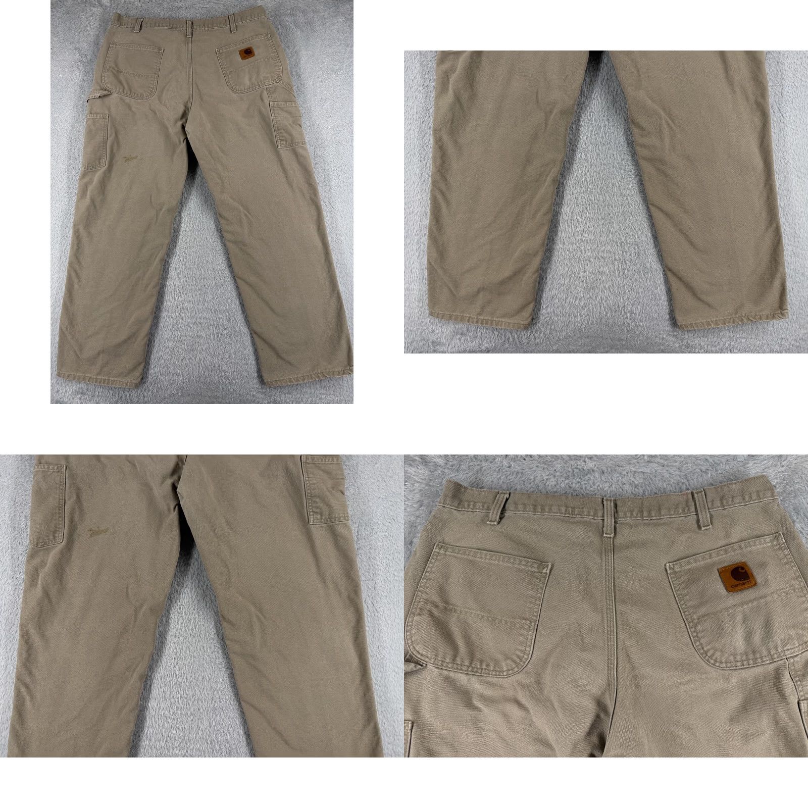 Carhartt Carhartt Jeans Adult 40 Beige Denim Carpenter Cargo Cotton READ 40x32 Size US 40 / EU 56 - 9 Thumbnail