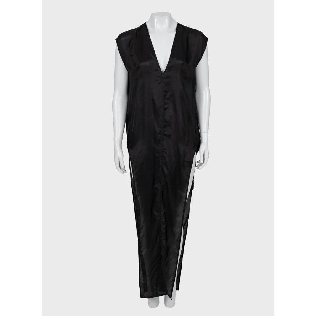 Rick Owens Rick Owens Black Sheer Cupro Loose Flowing Dress US4 S Size S / US 4 / IT 40 - 1 Thumbnail