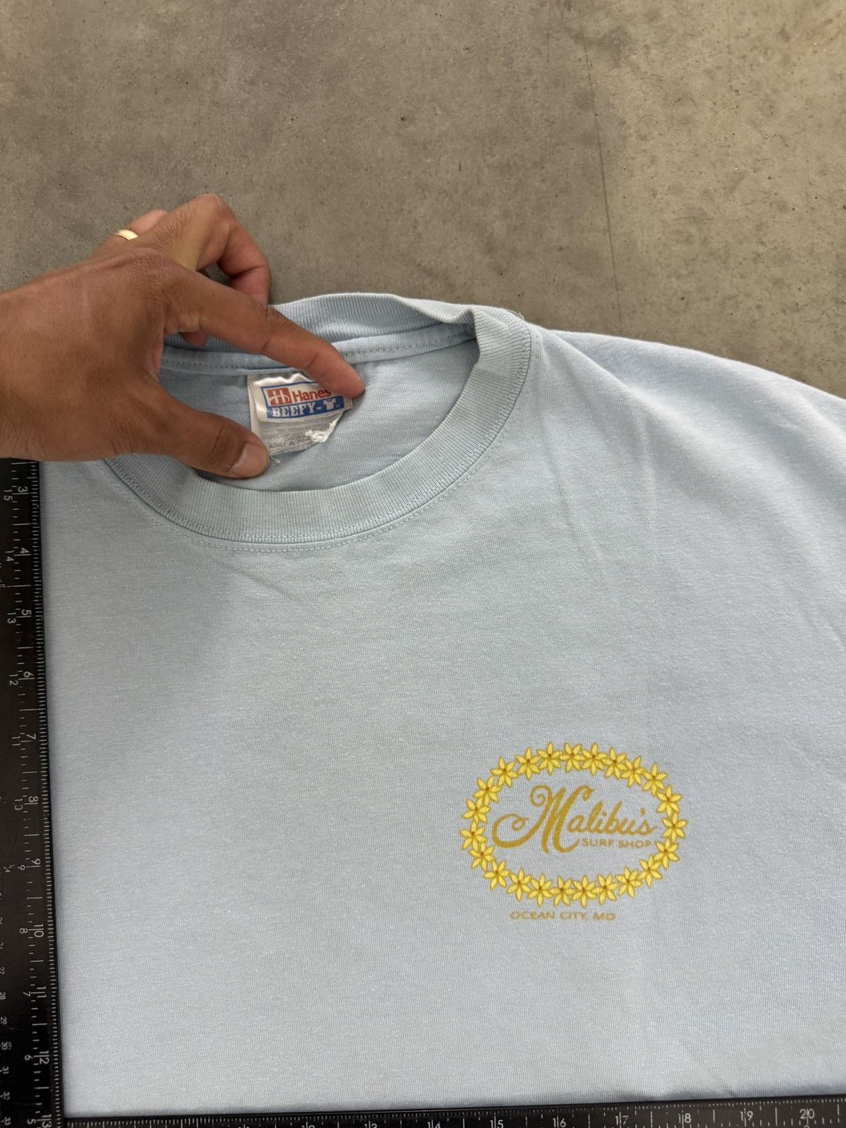 Billabong Malibus Surf Shop T Shirt Maryland Baby Blue Vintage 2000s Size US XL / EU 56 / 4 - 4 Thumbnail