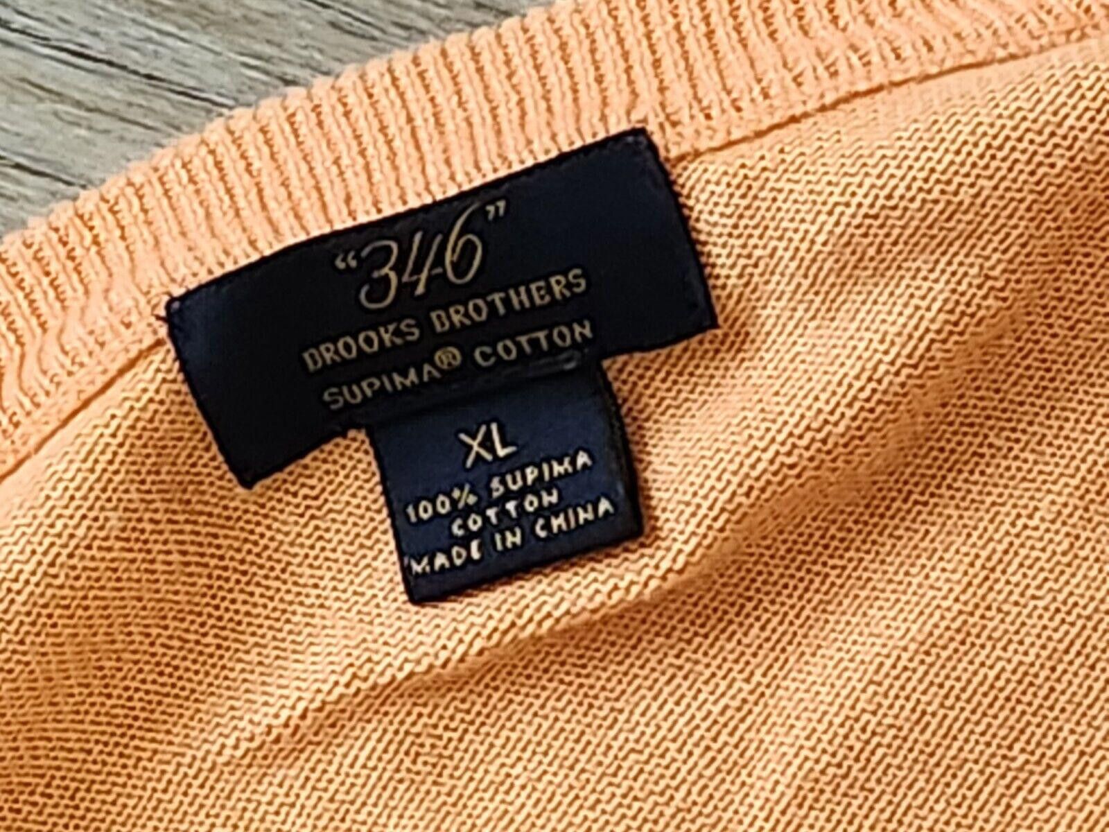 Brooks Brothers Brooks Brothers Sweater Supima Cotton Orange V Neck XL Size US XL / EU 56 / 4 - 3 Thumbnail