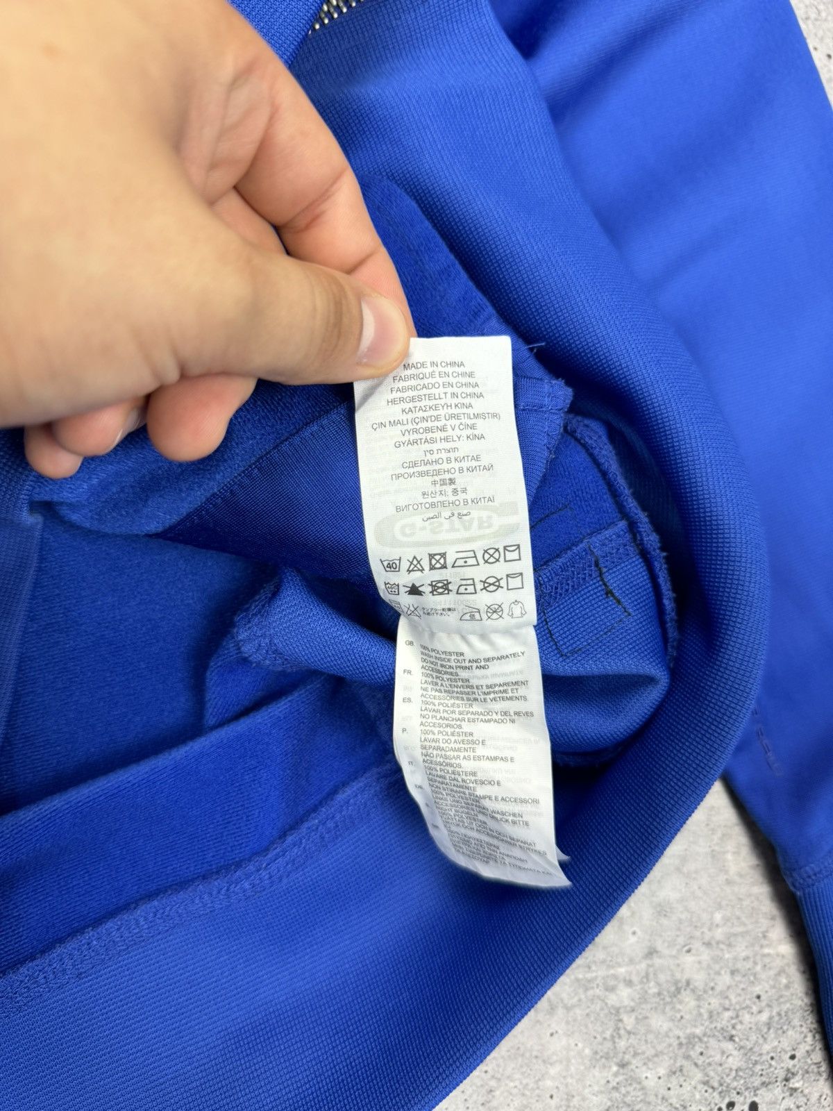 G-Star × Vintage Vintage G-Star Raw Blue Big Logo Y2K Full Zip Sweatshirt Size US M / EU 48-50 / 2 - 10 Thumbnail