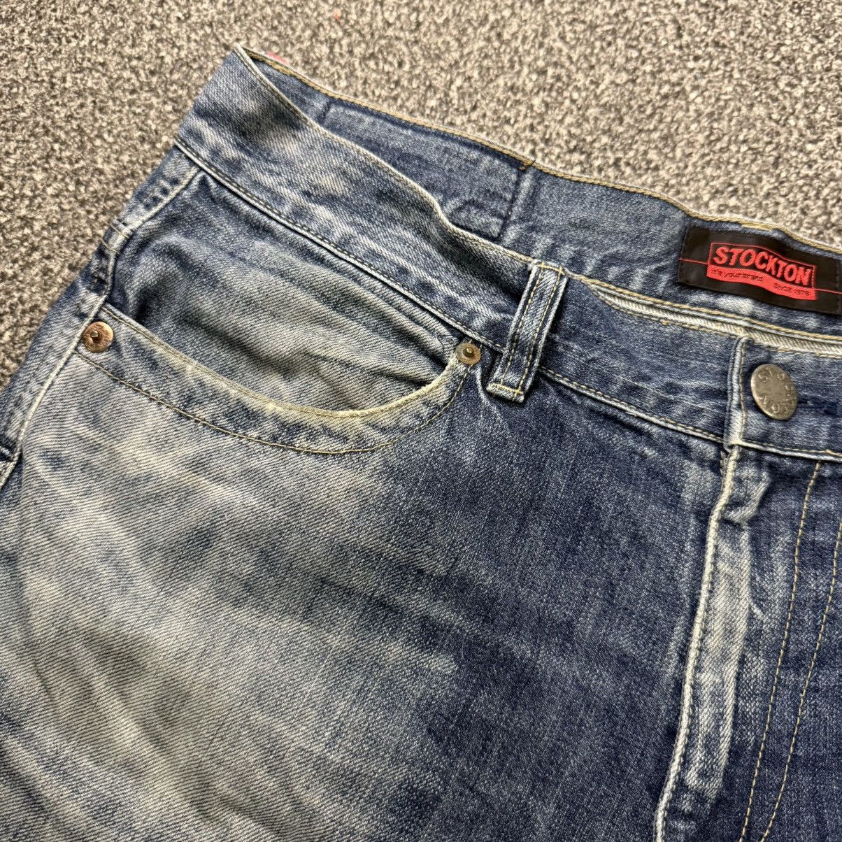 Japanese Brand 🔥🇯🇵 Vintage 90s Avant Garde Light Wash Stockton Denim Size US 34 / EU 50 - 12 Thumbnail