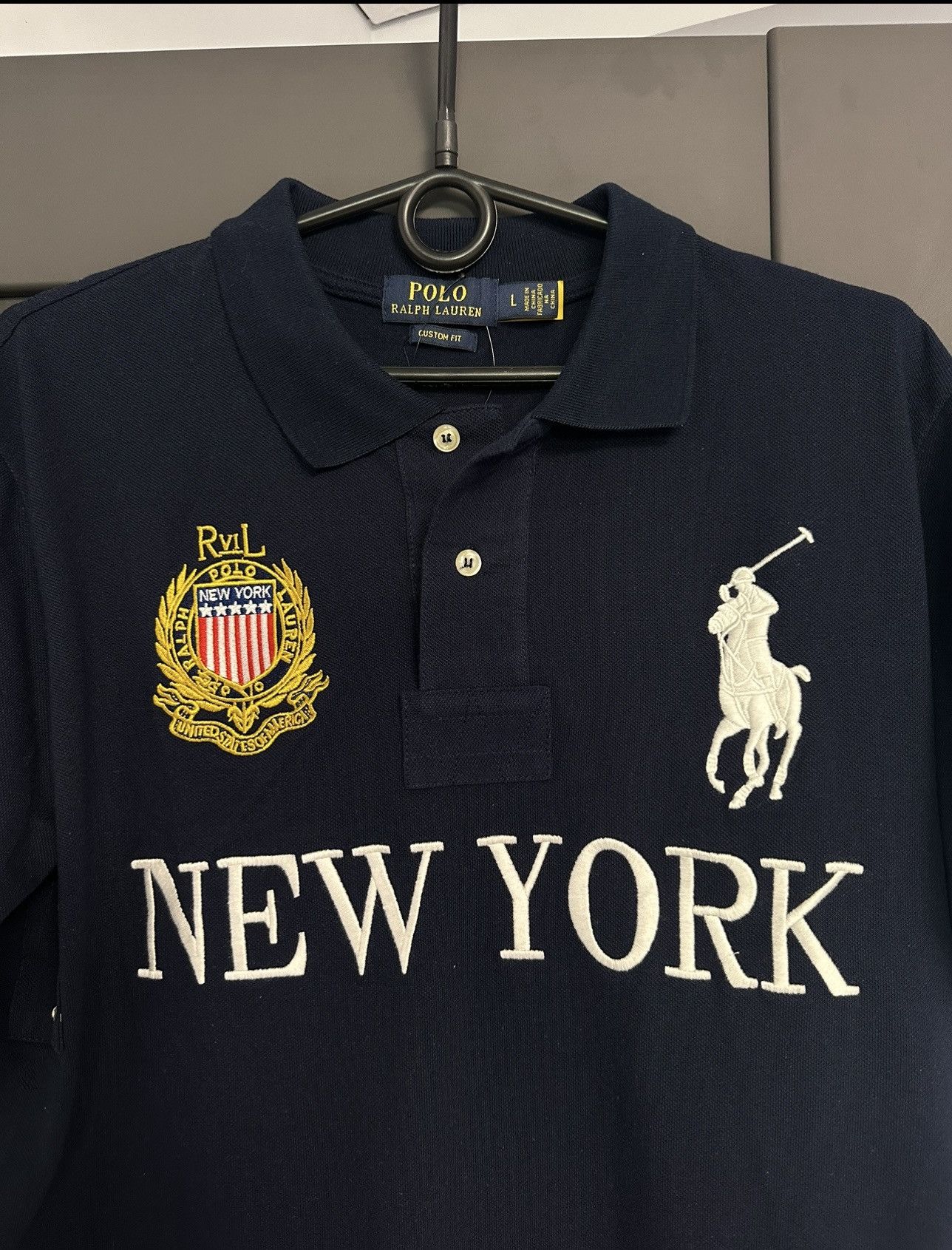 Vintage Vintage polo New York size M/L big logo Y2K Size US L / EU 52-54 / 3 - 3 Thumbnail