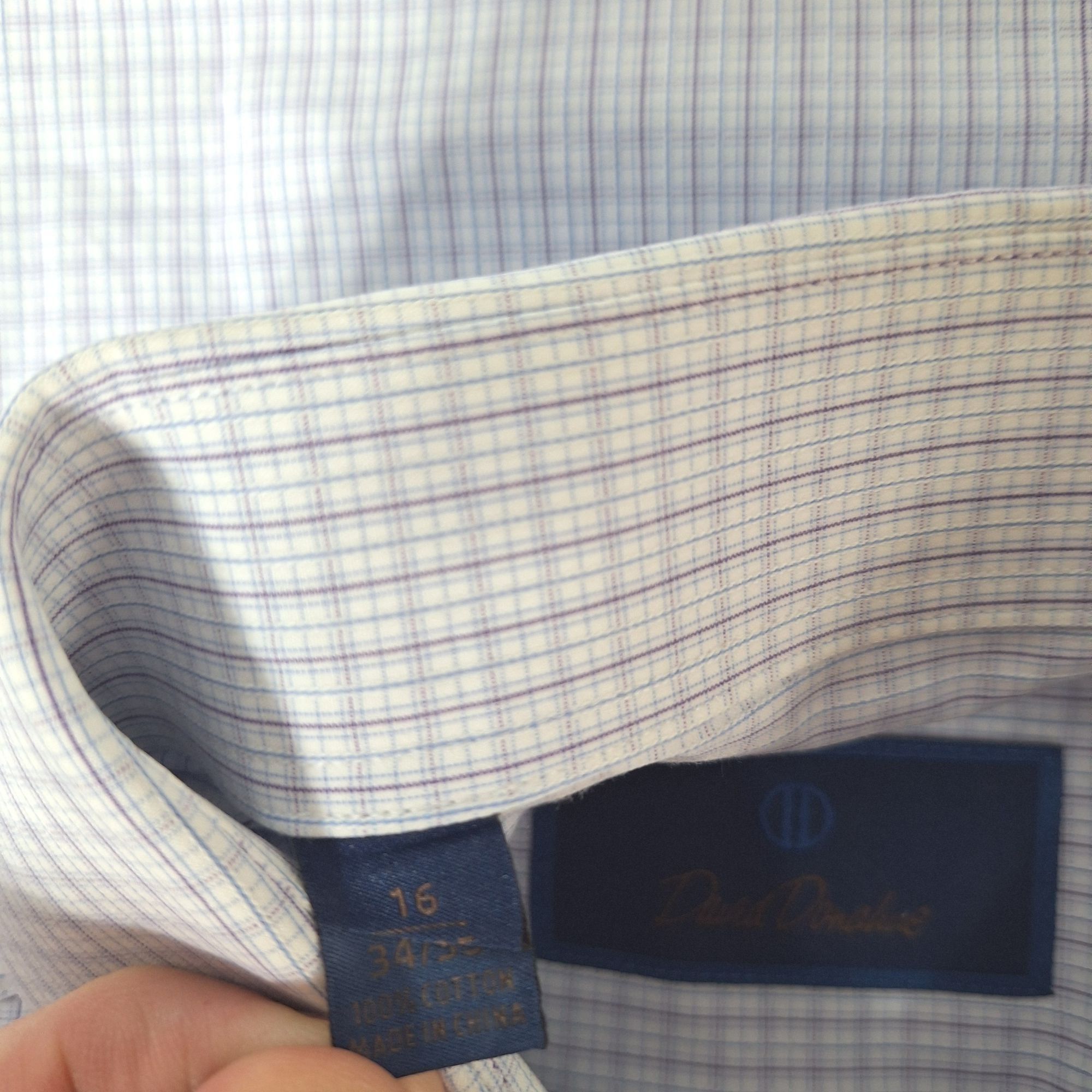 David Donahue David Donahue Dress Shirt Mens Luxury Cotton Blue Plaid Prep Size US L / EU 52-54 / 3 - 5 Thumbnail
