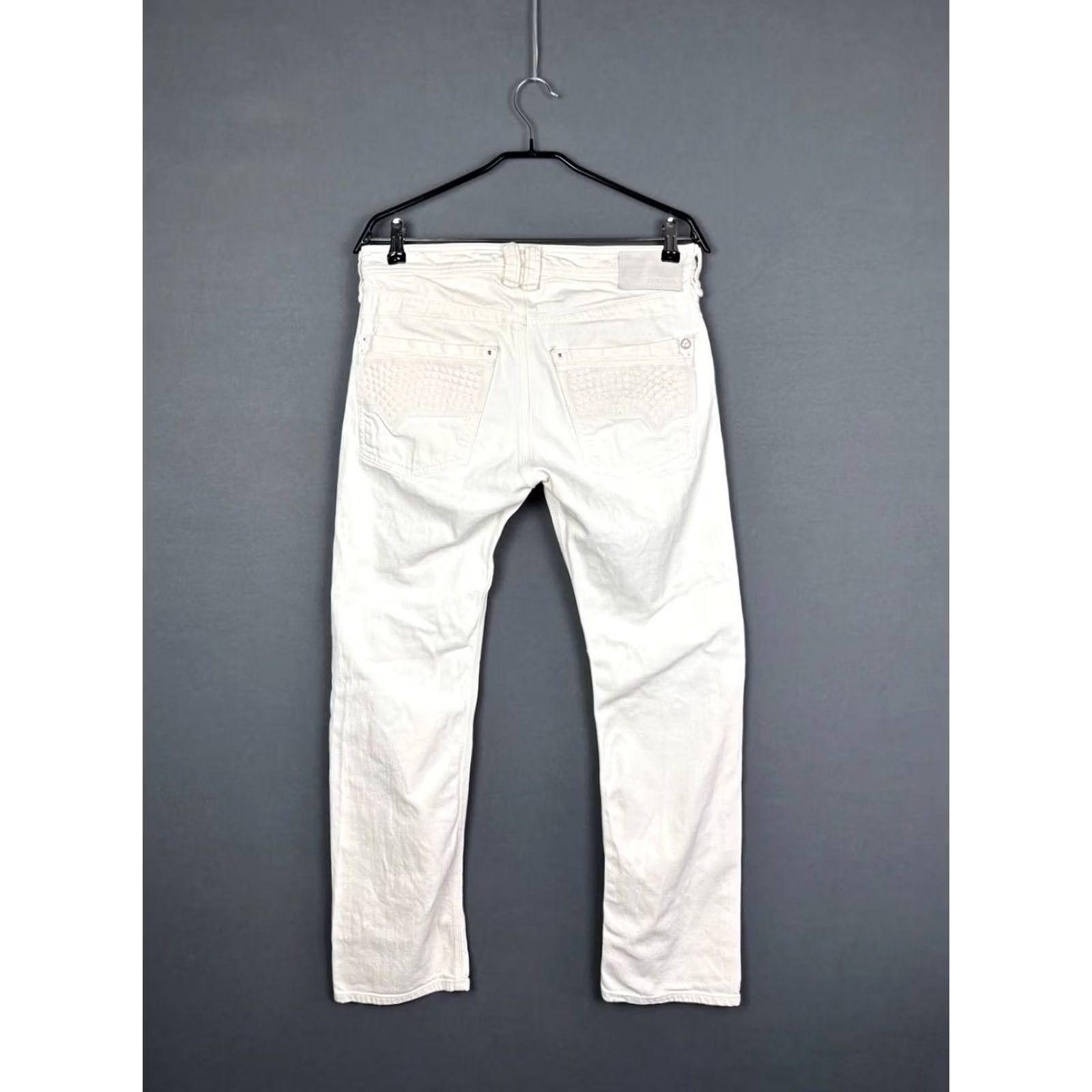 Diesel Diesel Jeans Size 31 White Denim Cotton Straight Leg Belt Loop Womens Size 24" / US 00 / IT 34 - 2 Thumbnail