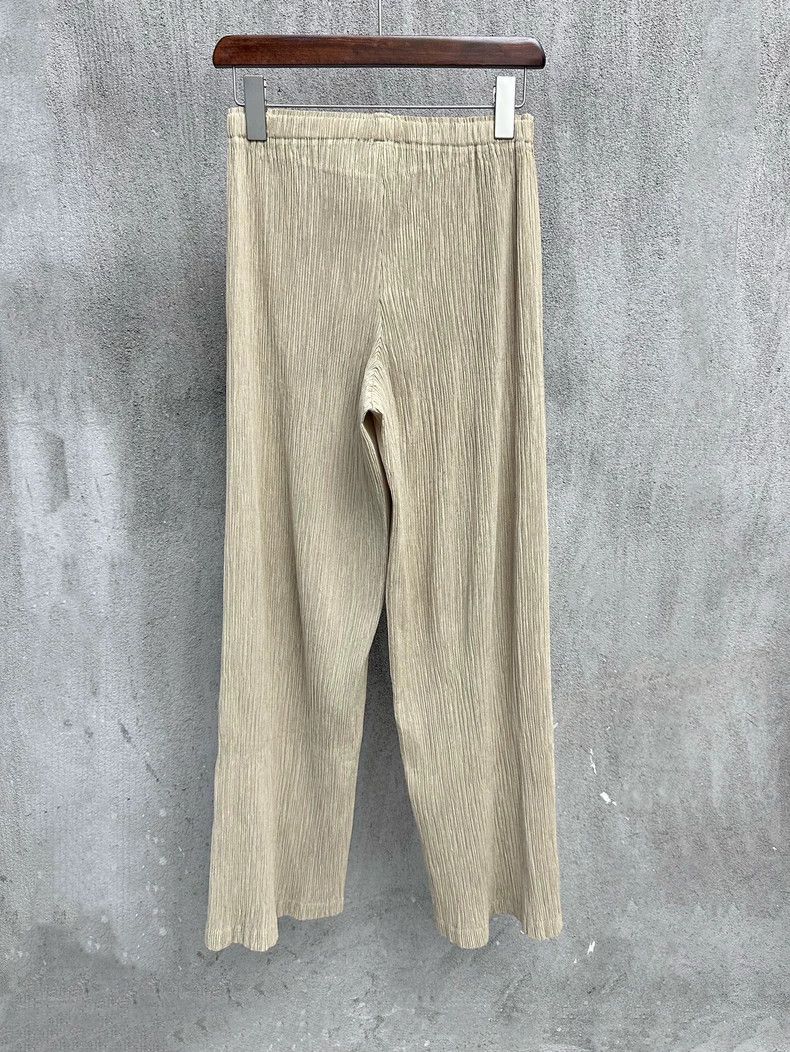 Issey Miyake Issey Miyake size:2 Light brownish green wicker pleated pa Size 31" - 2 Thumbnail