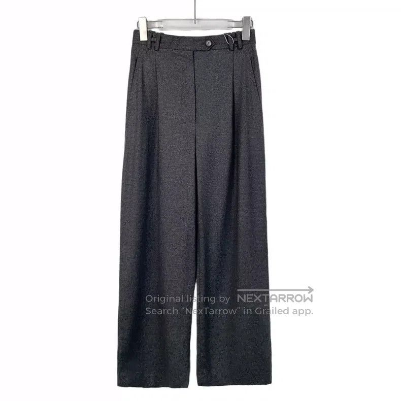 Hermes Hermes Dark gray wool casual straight-leg wide-leg pants Size 24" / US 00 / IT 34 - 1 Thumbnail