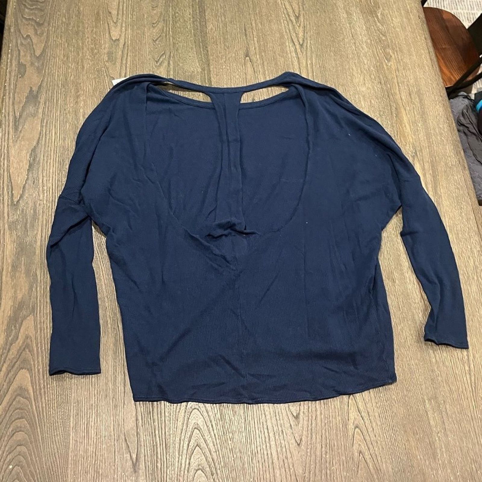 Vintage NWT Chaser Navy Dolman Sleeve T-Shirt Cutout Back Size S Size S / US 4 / IT 40 - 5 Thumbnail