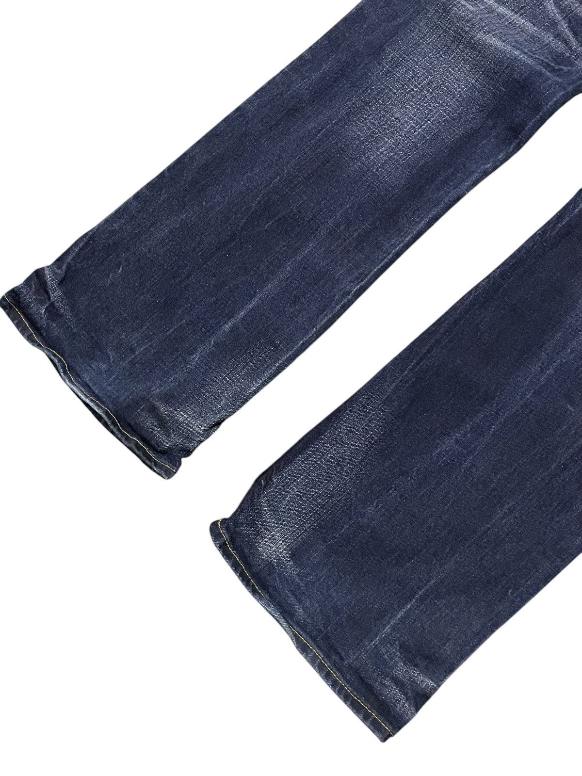 HIDEAWAYS × If Six Was Nine × Le Grande Bleu (L.G.B.) Hideaways Japan Leather Trimmed Pocket Whiskers Flare Jeans Size US 32 / EU 48 - 14 Thumbnail