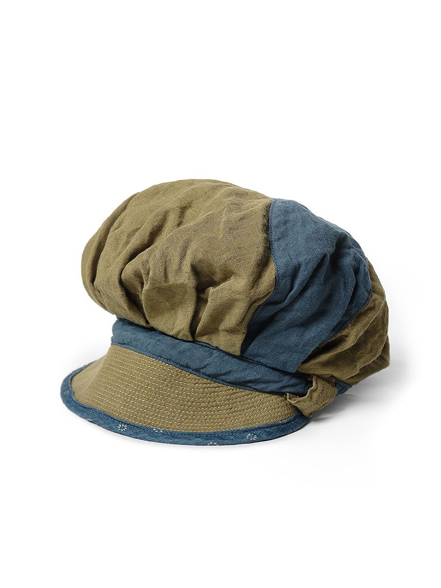 Kapital Kapital Linen 2TONE PIZZA HAT Size ONE SIZE - 1 Thumbnail