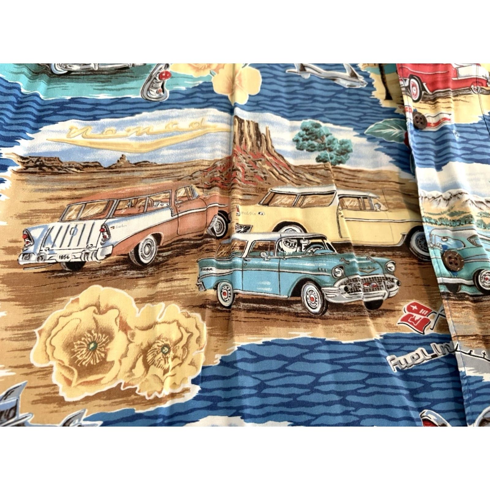 Reyn Spooner Reyn Spooner Button-Up Shirt 2XL Cars Nomad Rayon Multicolor Short Sleeve Mens Size US XXL / EU 58 / 5 - 3 Thumbnail