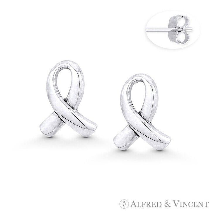 Other Cancer Awareness Ribbon Stud Earrings Size ONE SIZE - 1 Preview