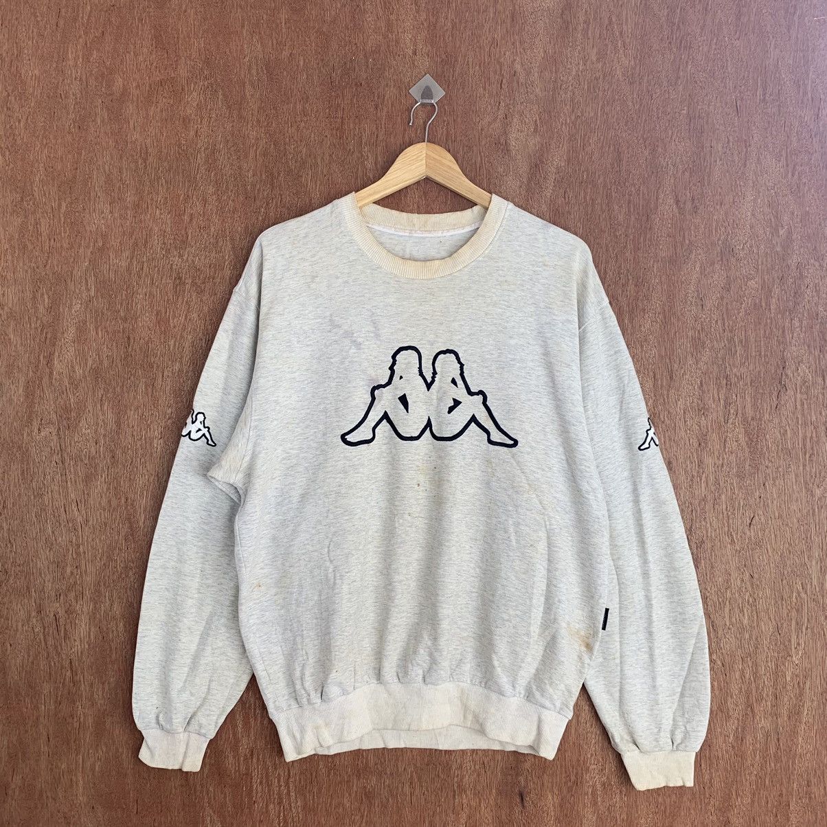 Vintage Sweatshirt by Kappa White Black