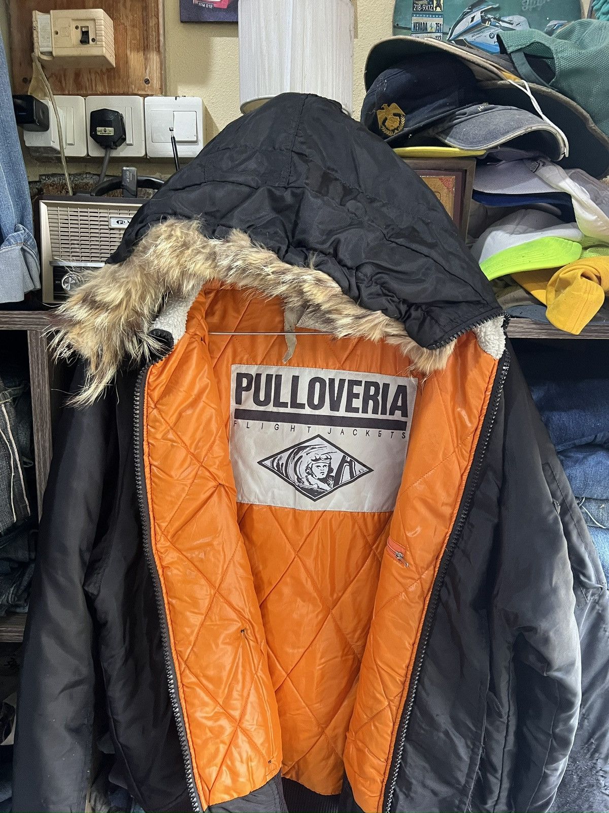 Other 🔥Vintage Pulloveria Flight Jacket With Hoodie Size US L / EU 52-54 / 3 - 17 Thumbnail
