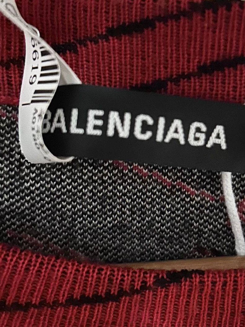 Balenciaga Balenciaga Red knitted full-printed sweater Size US S / EU 44-46 / 1 - 3 Thumbnail