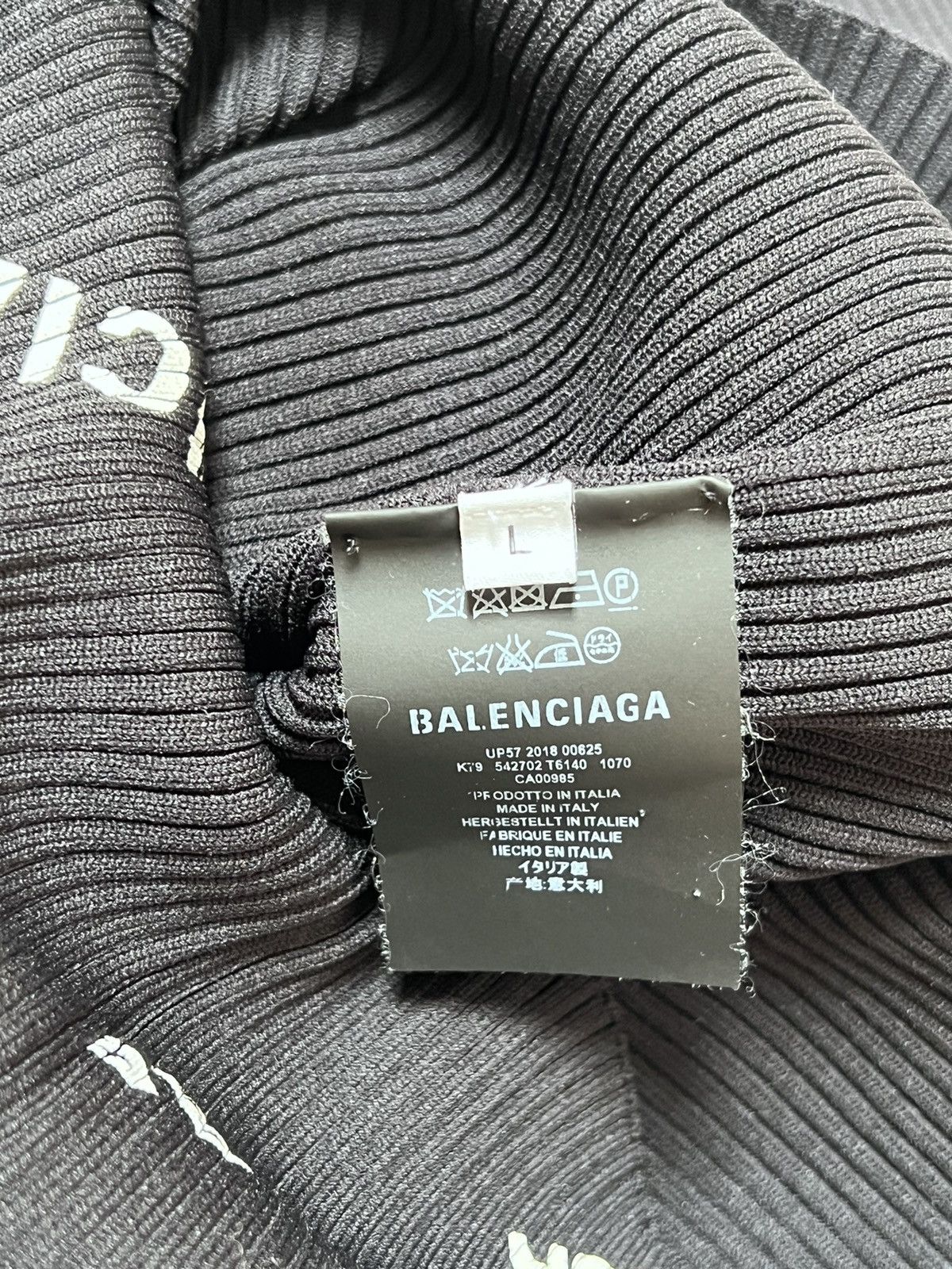 Balenciaga Balenciaga Monogram Ribbed Balaclava Turtleneck Hoodie Size US L / EU 52-54 / 3 - 10 Thumbnail