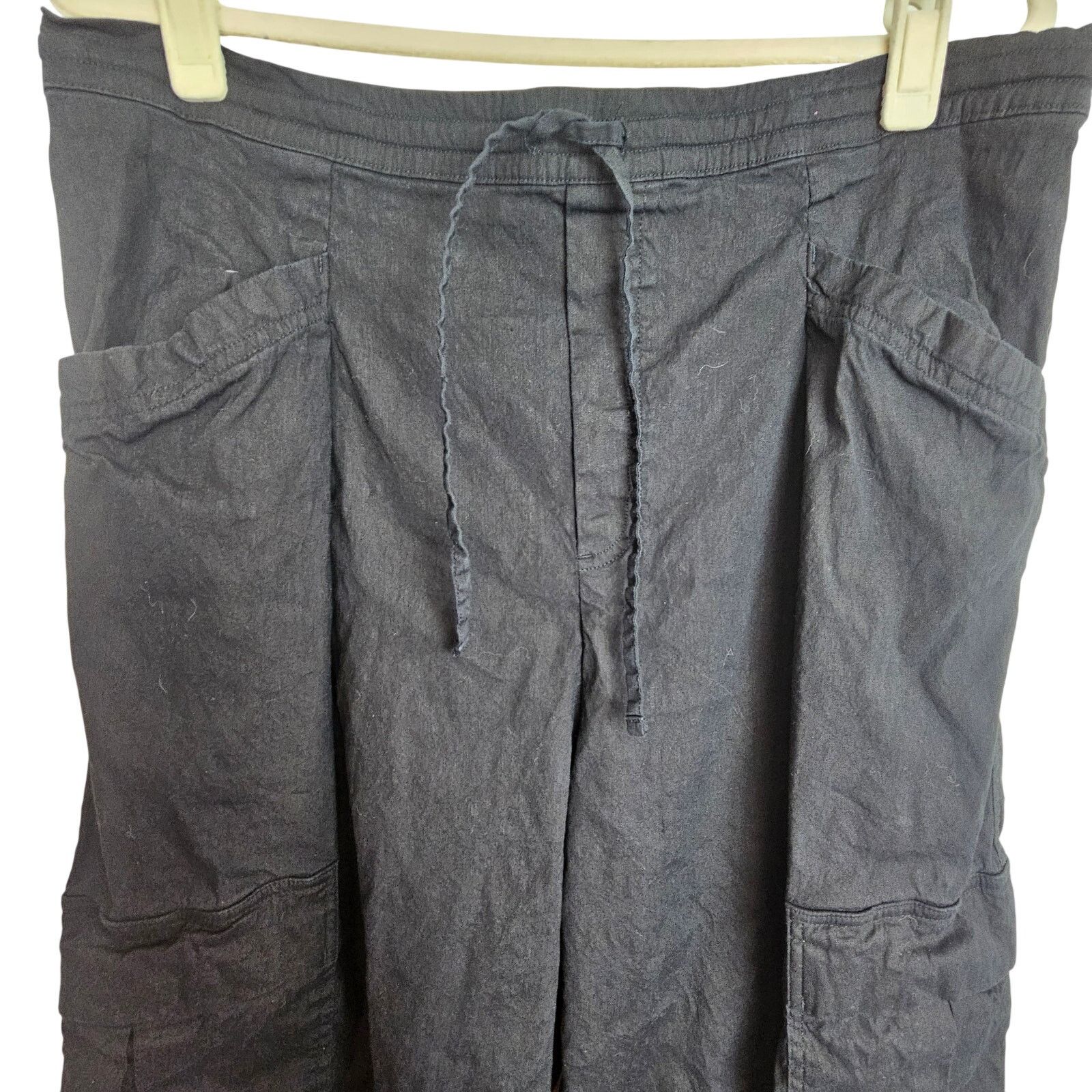 Athleta Athleta Womens Linen Blend Cargo Pants Size L Travel Coastal Size 35" - 2 Thumbnail