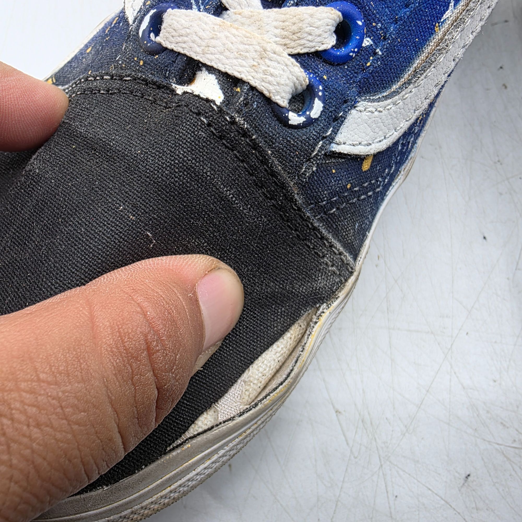 Vans Vans Off The Wall Womens Size 8 Blue Black Sneaker Shoes Wal Size US 8 / IT 38 - 6 Thumbnail