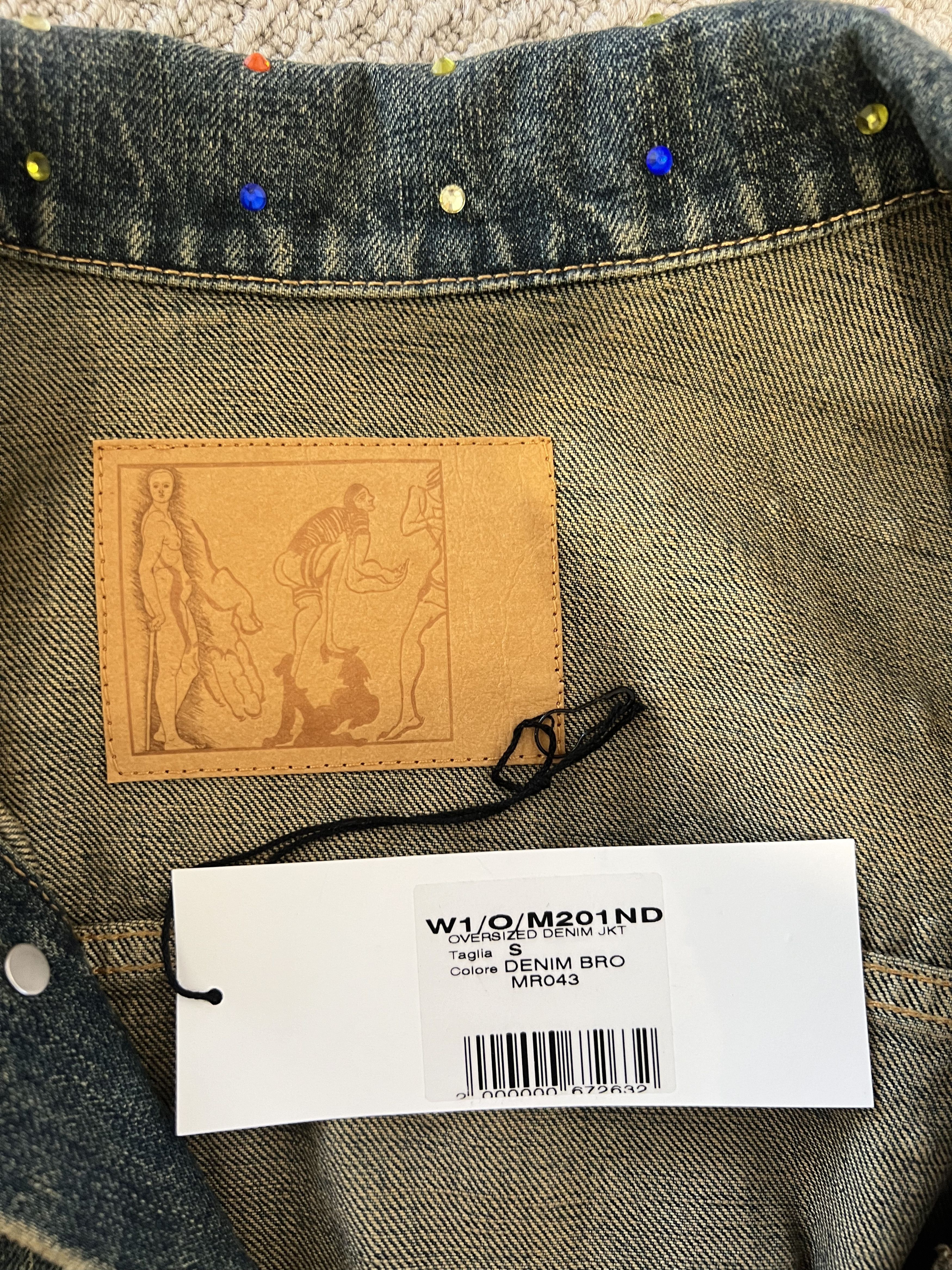 Martine Rose Martine Rose rhinestone-embellished denim jacket Size US S / EU 44-46 / 1 - 5 Thumbnail