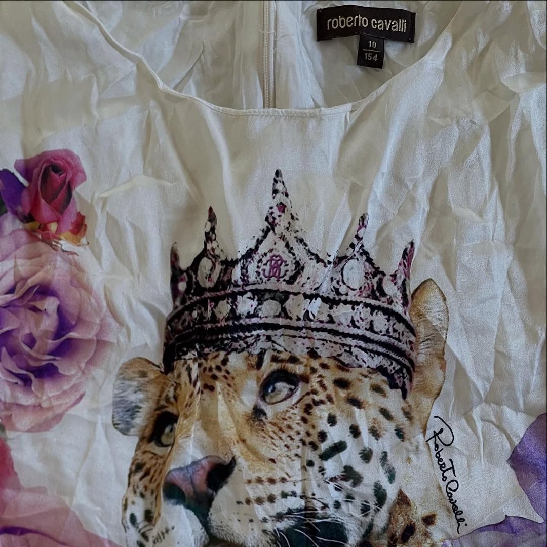 Roberto Cavalli Roberto Cavalli Sleeveless Dress "Leopard Peony" Printed Size S / US 4 / IT 40 - 10 Thumbnail