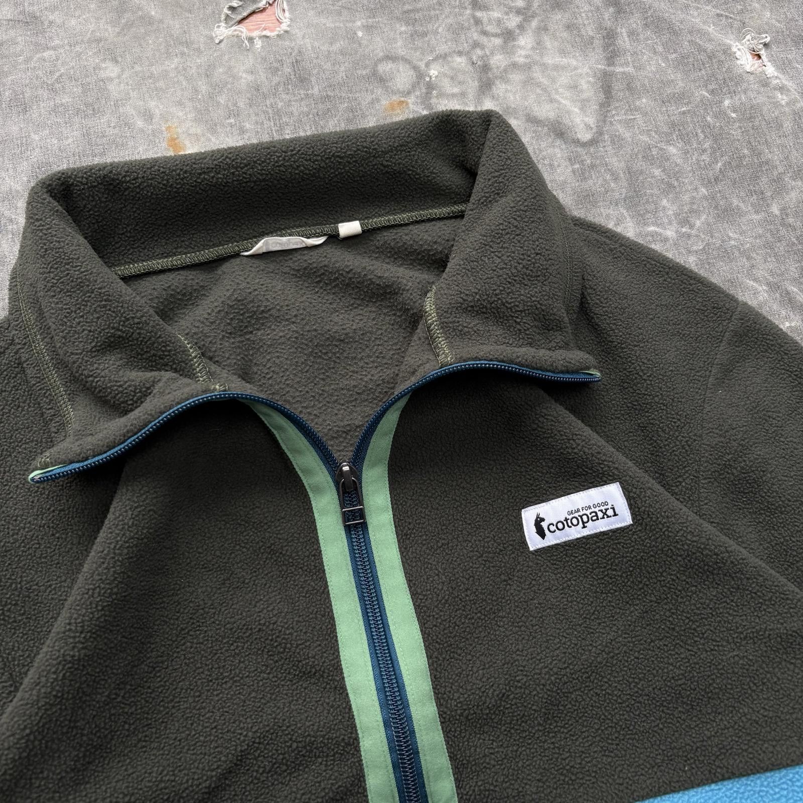 Cotopaxi Cotopaxi Amado Half Zip Olive Green Blue Fleece Jacket Size US M / EU 48-50 / 2 - 2 Thumbnail