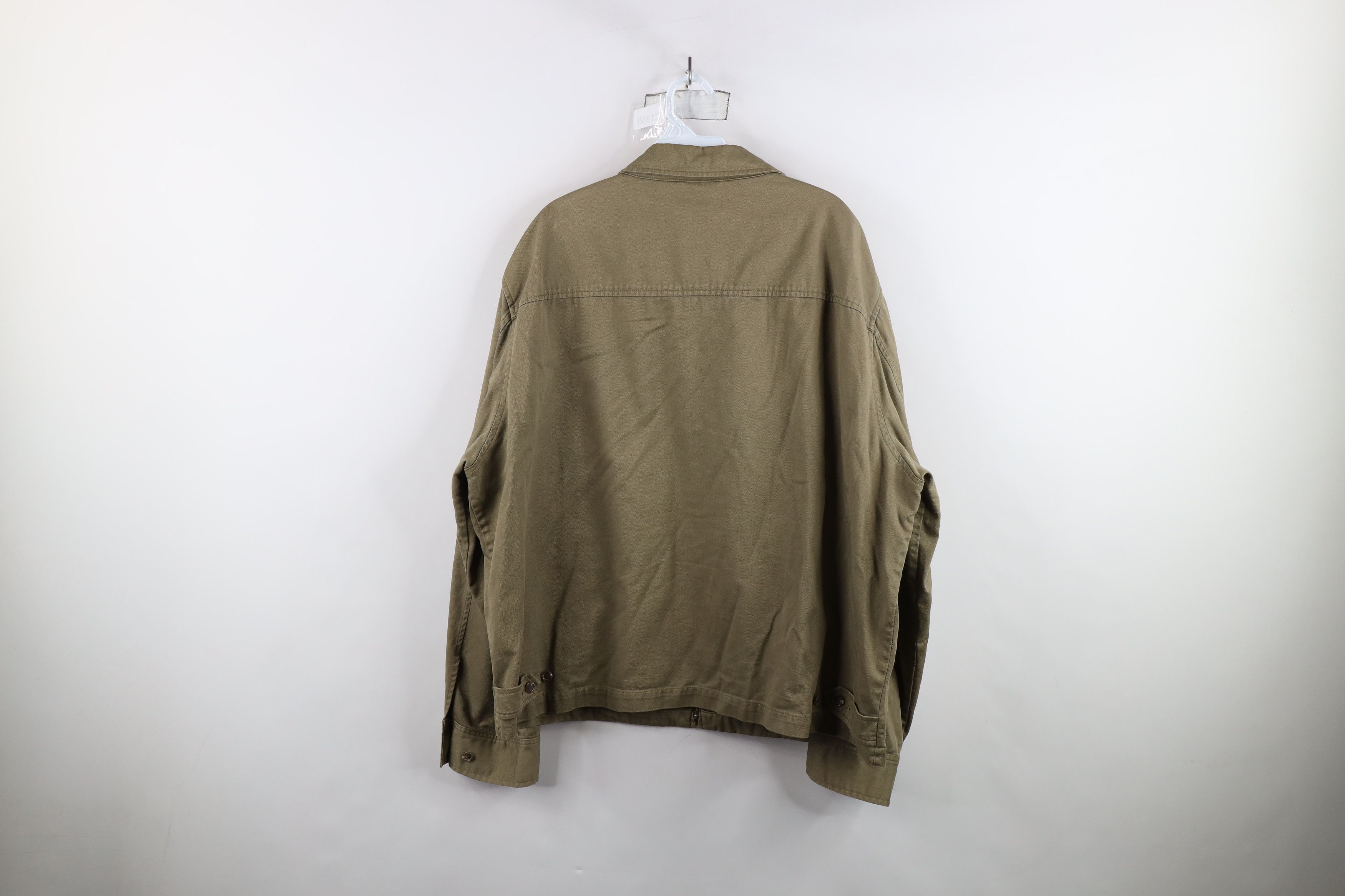 Ralph Lauren × Vintage Vintage 90s Ralph Lauren Full Zip Bomber Jacket Breen Cotton Size US XXL / EU 58 / 5 - 12 Thumbnail