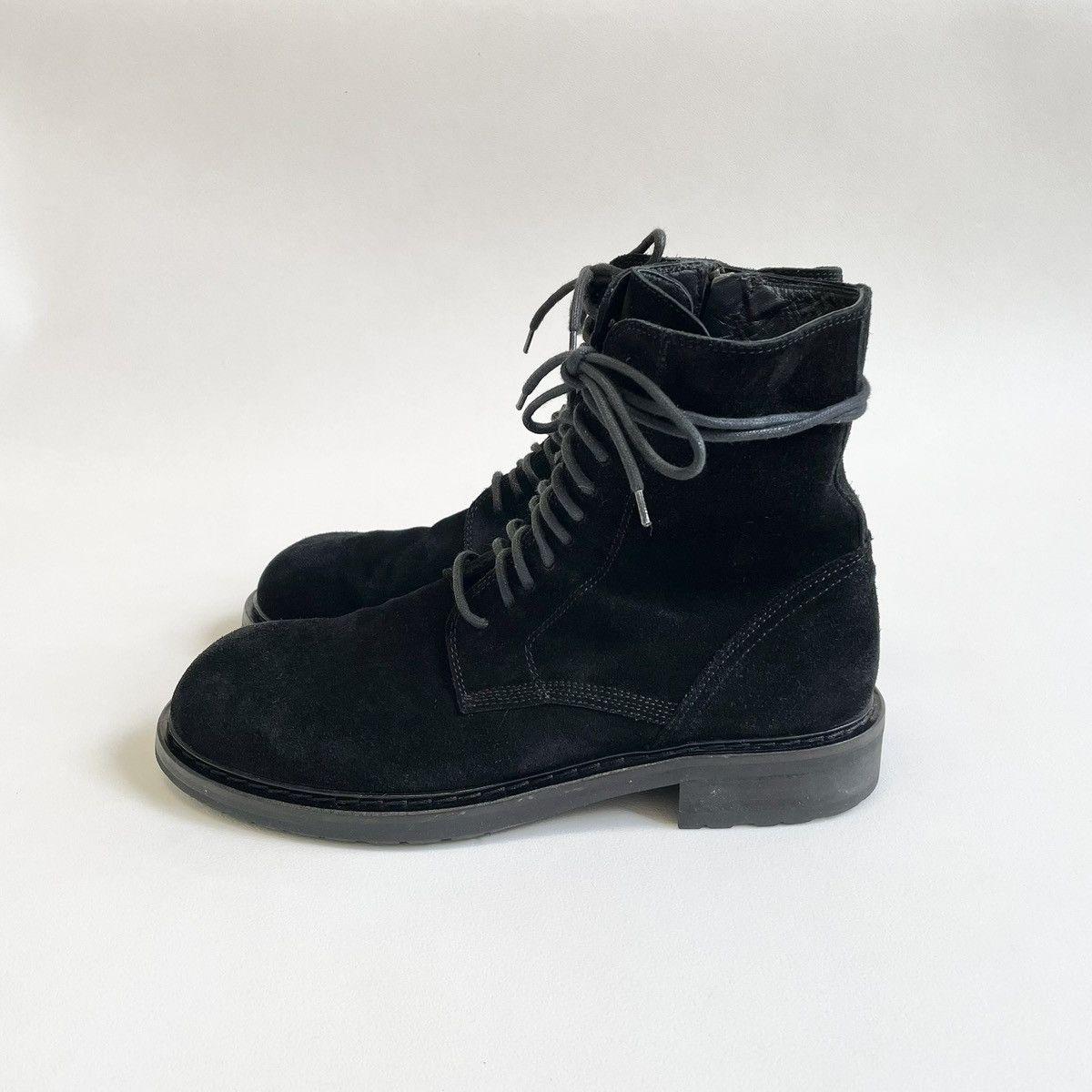 A/W 13 Black Suede Combat boots