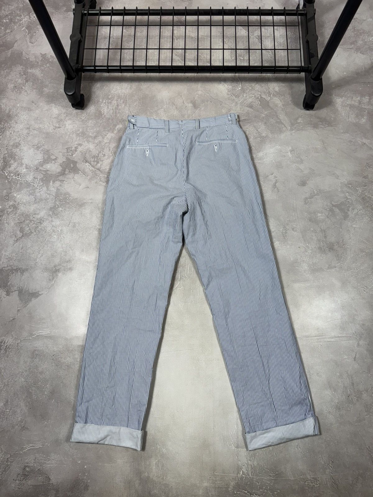 Hackett Vintage Hackett London Stripped Blue Chino Pants Size US 30 / EU 46 - 13 Thumbnail
