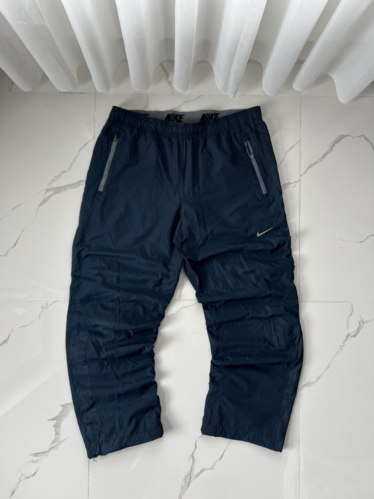 Nike × Vintage 90's NIKE BAGGY PARACHUTE TRACK PANTS SWOOSH LOGO Y2K Size US 34 / EU 50 - 1 Thumbnail