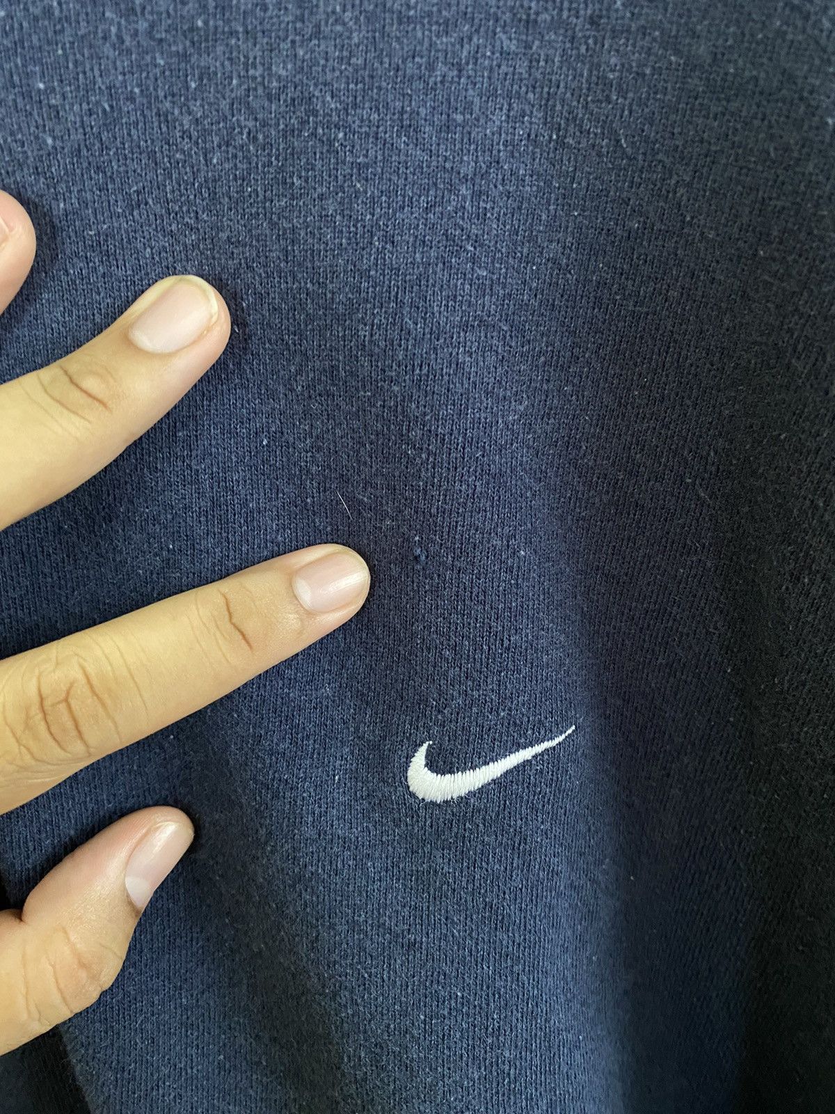 Nike × Vintage 90s Nike Swoosh Crewneck Size US XL / EU 56 / 4 - 7 Thumbnail