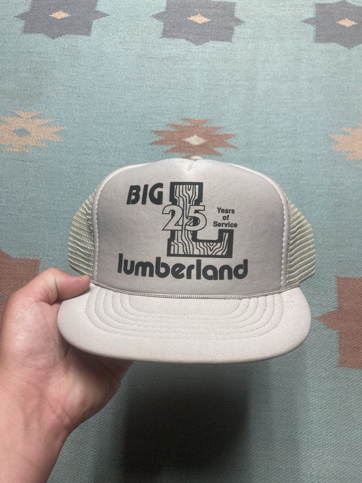 Vintage trucker hat Big L lumberland Michigan gray lumber SnapBack Size ONE SIZE - 2 Thumbnail