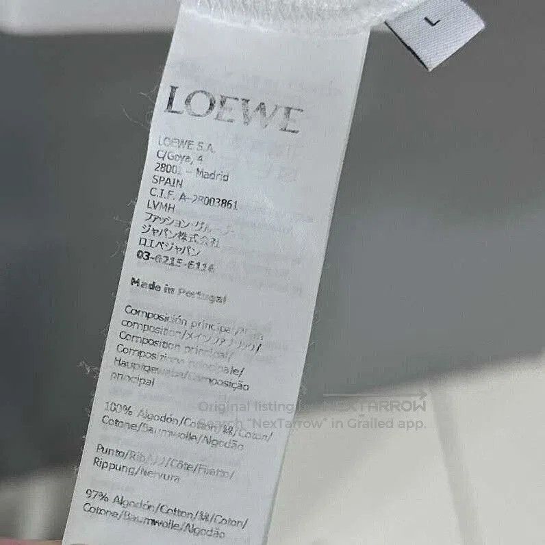 Loewe LOEWE White Mosaic Embroidered T-shirt. Size US L / EU 52-54 / 3 - 5 Thumbnail