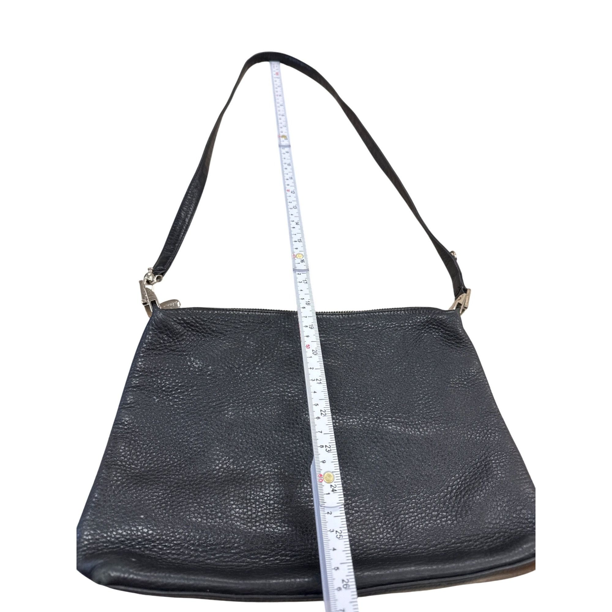 Monet Monet Womens Black Pebbled Leather Shoulder Bag 9x12 Inches Size ONE SIZE - 5 Thumbnail
