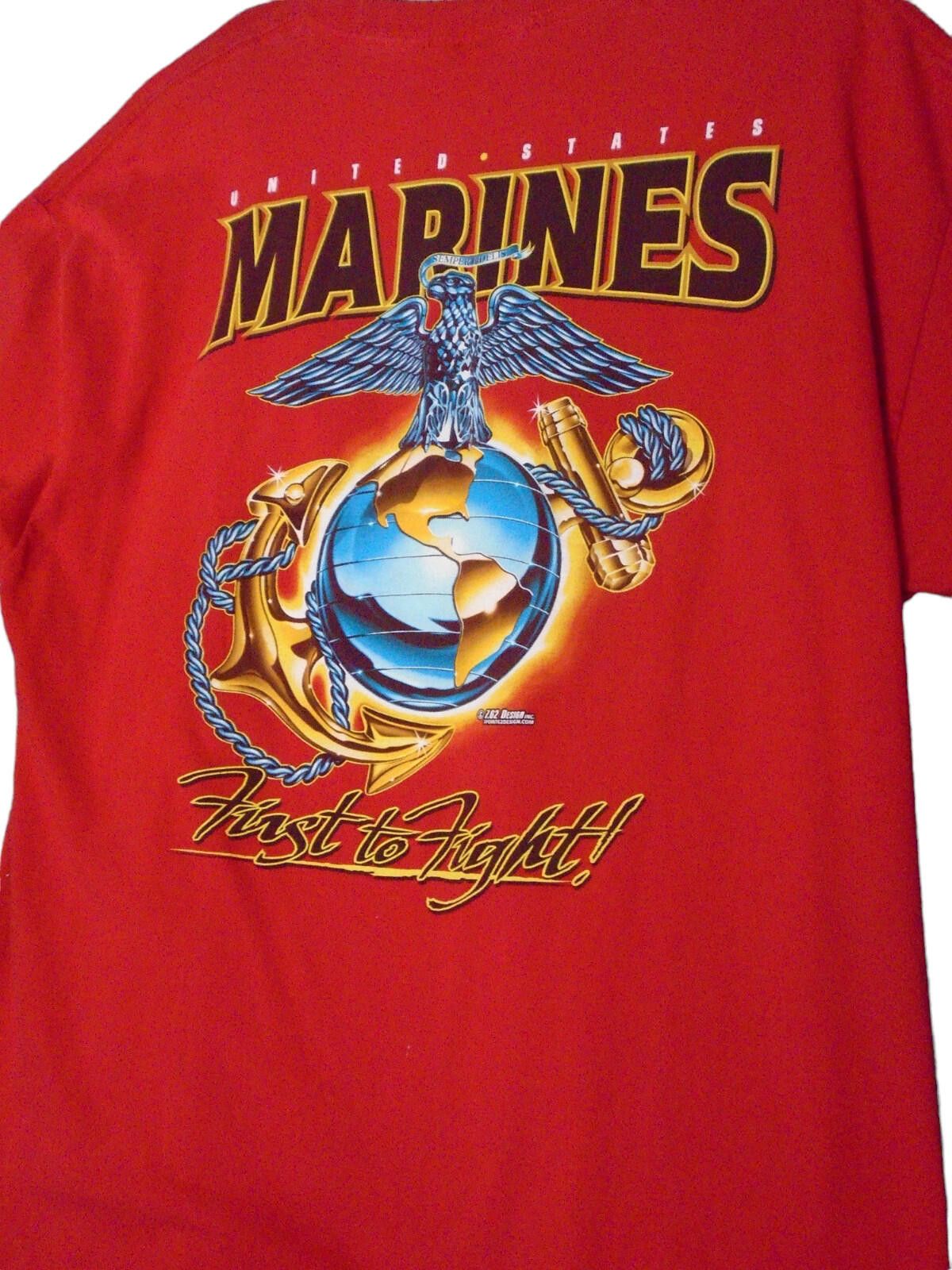 Other Marines Shirt Mens XL United States First To Fight Tee Size US XL / EU 56 / 4 - 2 Thumbnail