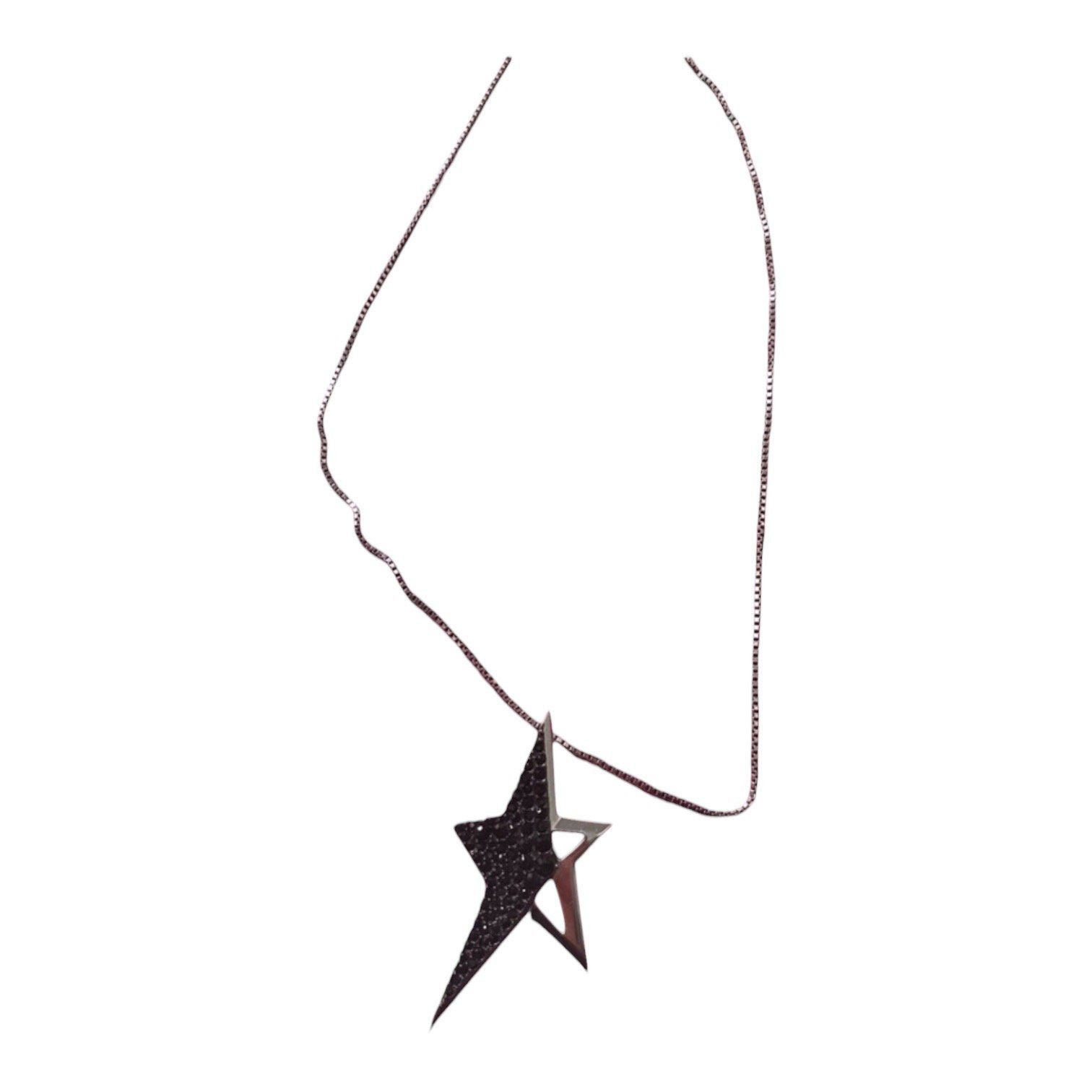 Thierry Mugler The Thierry Mugler Black Rhinestones Necklace Size ONE SIZE - 4 Thumbnail