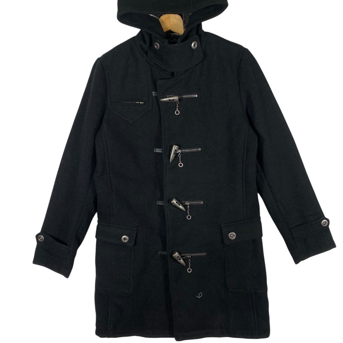 In The Attic Vintage In The Attic Button Wool Hoodie Jacket Size US L / EU 52-54 / 3 - 4 Thumbnail