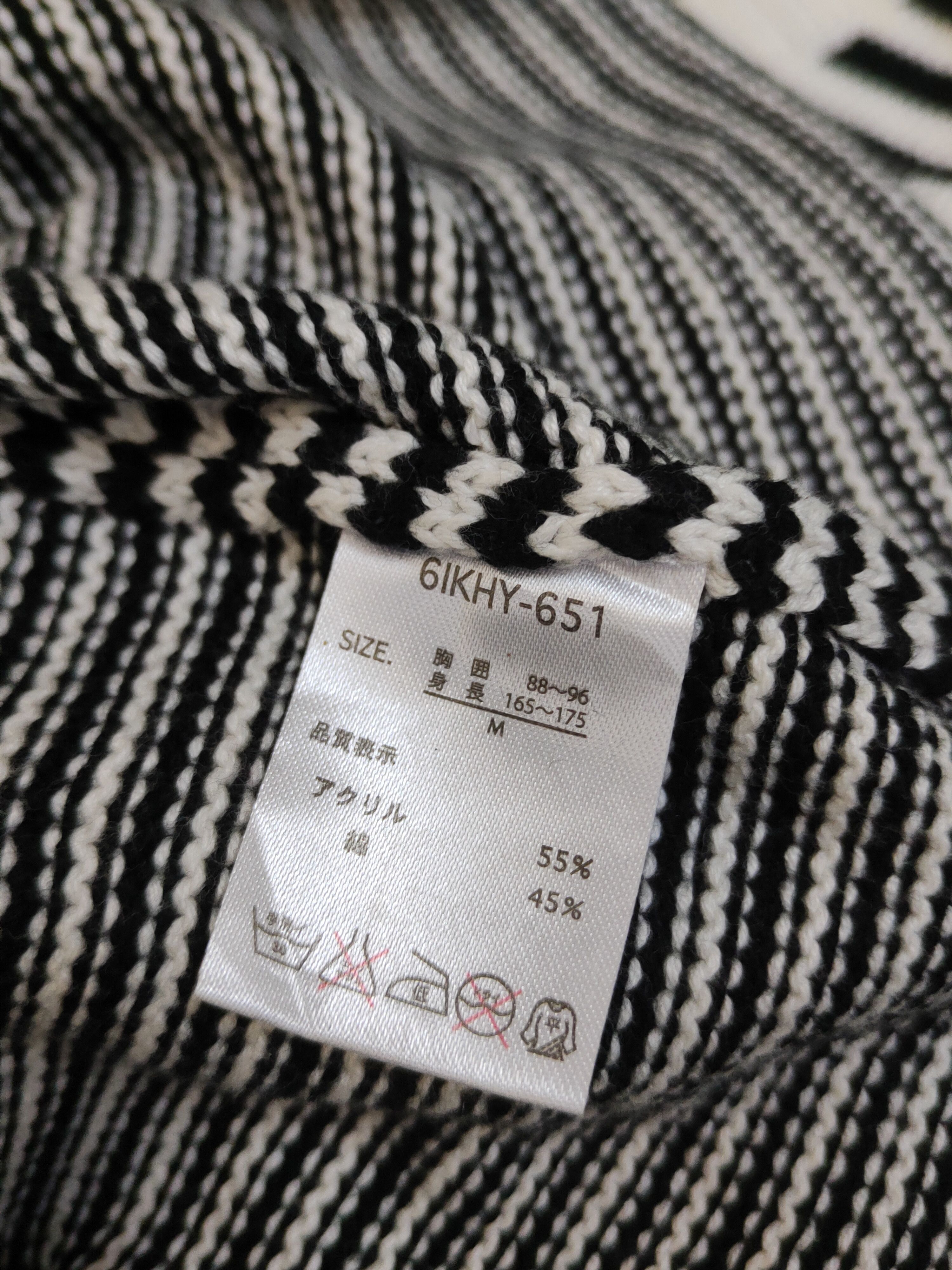 Homespun Knitwear Ikka Black Cream Stripe Knitwear Long Sleeve T-shirts #W1353 Size M / US 6-8 / IT 42-44 - 10 Thumbnail