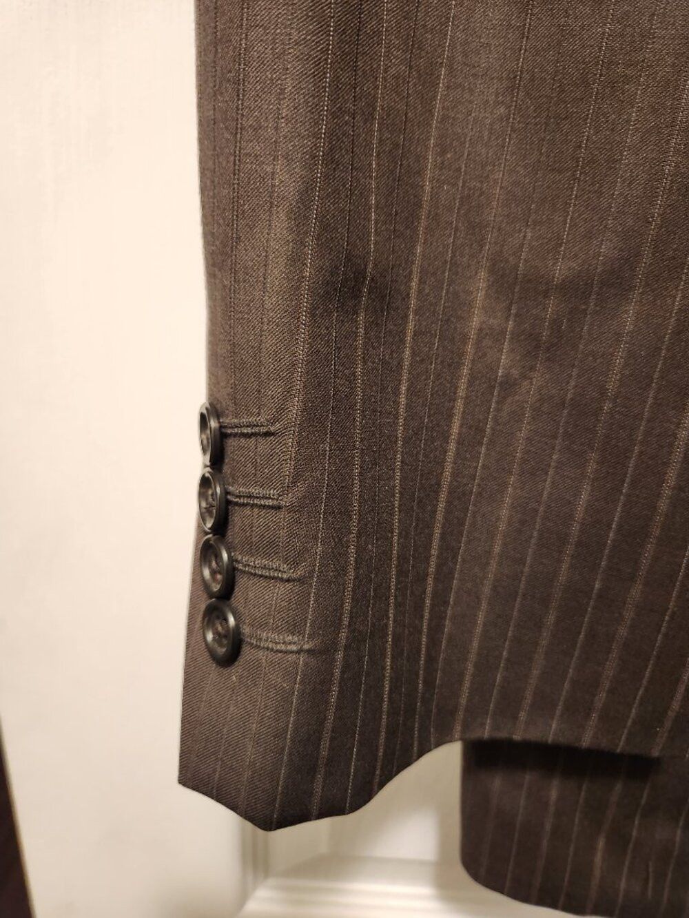 Pronto Uomo pronto uomo men's brown 100%wool 2 PC suit size: 40R Size 40R - 3 Thumbnail