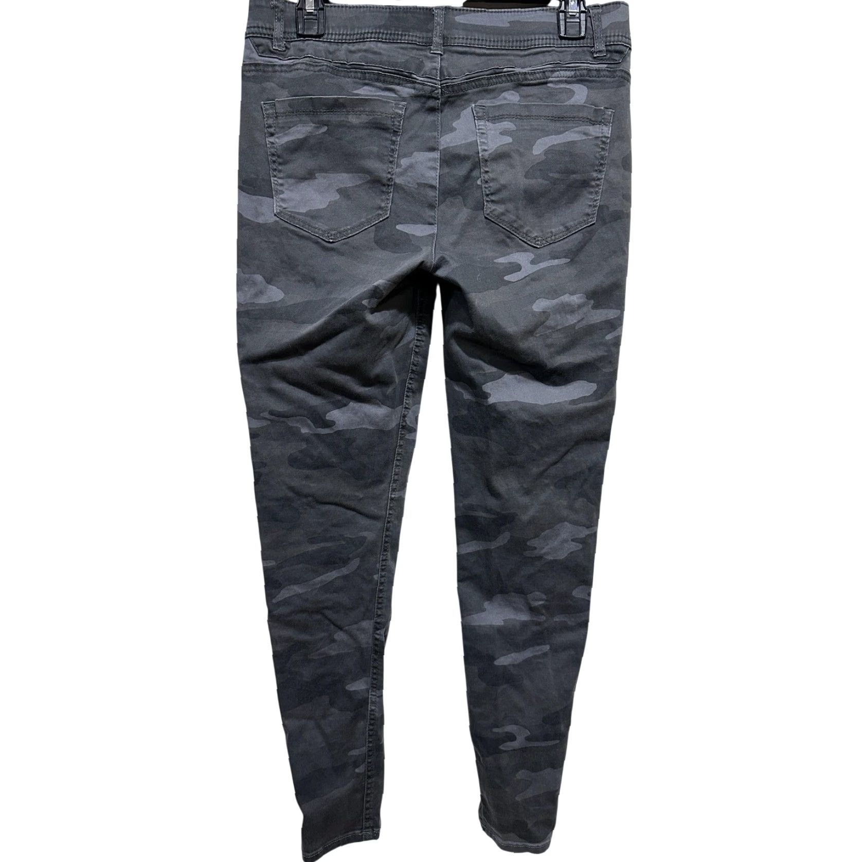 Vintage Democracy Jeans Women Size 6 Gray Camo Skinny Stretch Zip Pockets Denim Slim Rise Mid 8.5-10.5 Regular Inseam 28.5 in Charcoal Wash Size 30" / US 8 / IT 44 - 2 Thumbnail