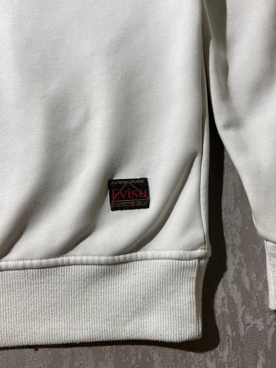 Evisu × Japanese Brand × Vintage Evisu Big Logo Sweatshirt White Size US S / EU 44-46 / 1 - 8 Thumbnail