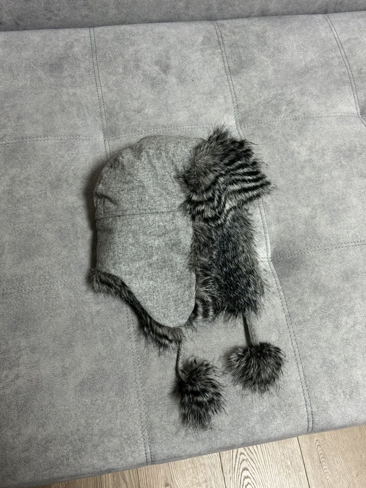 Japanese Brand Vintage Hype Trapper Fur Y2K Fluffy Hat Ushanka Faux USA Size ONE SIZE - 3 Thumbnail