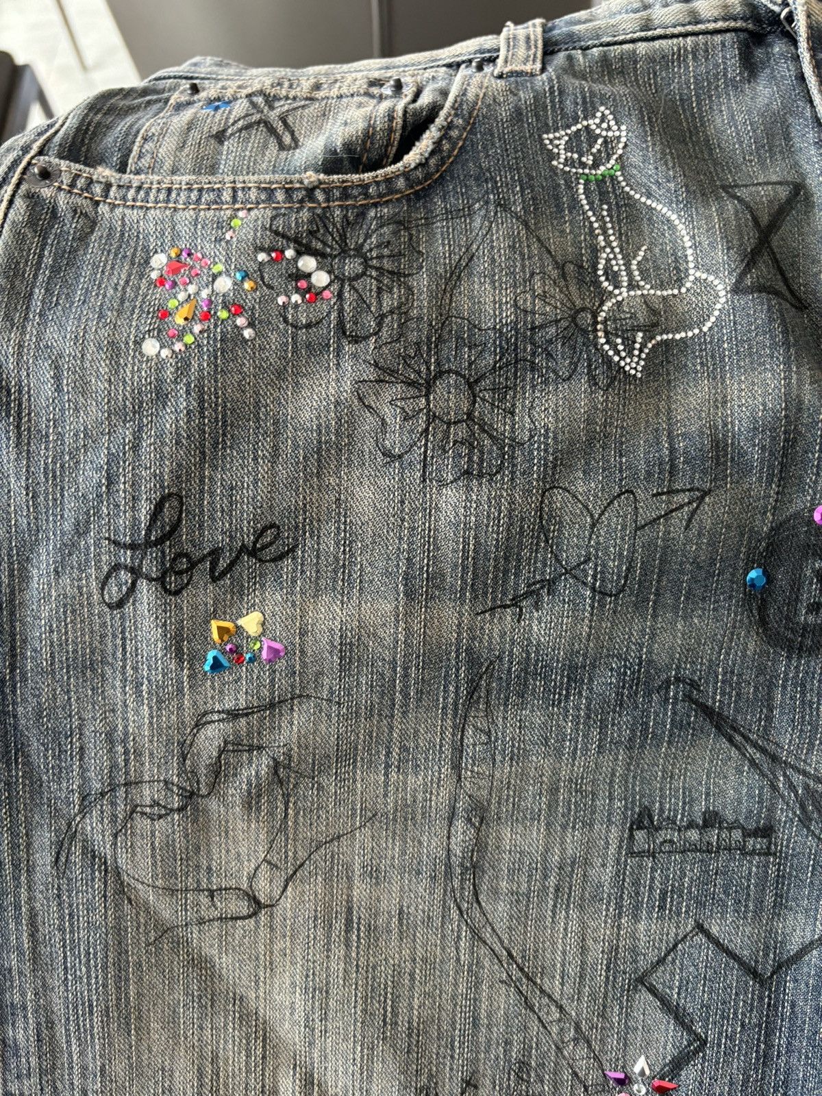 Balenciaga balenciaga crystal denim Size US 30 / EU 46 - 5 Thumbnail