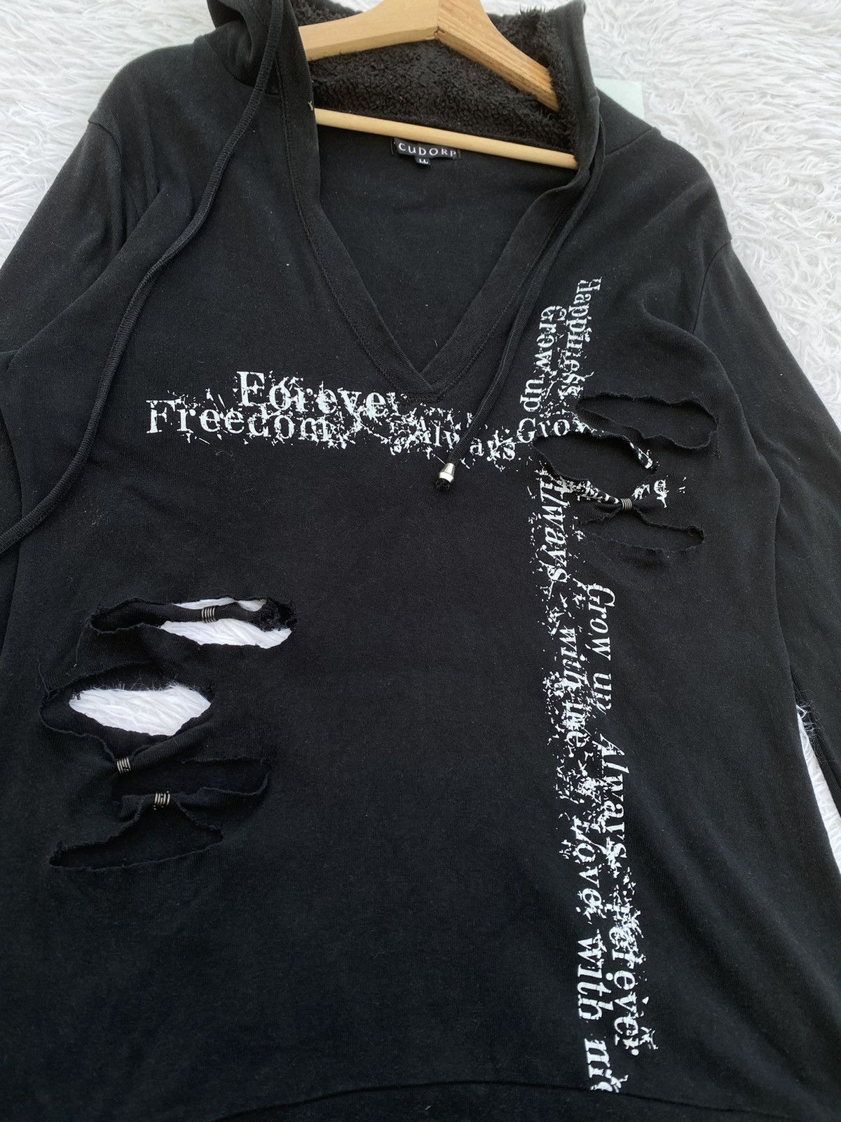 Japanese Brand Rare Vintage Japanese Brand Punk Design Hoodie Size L / US 10 / IT 46 - 9 Thumbnail