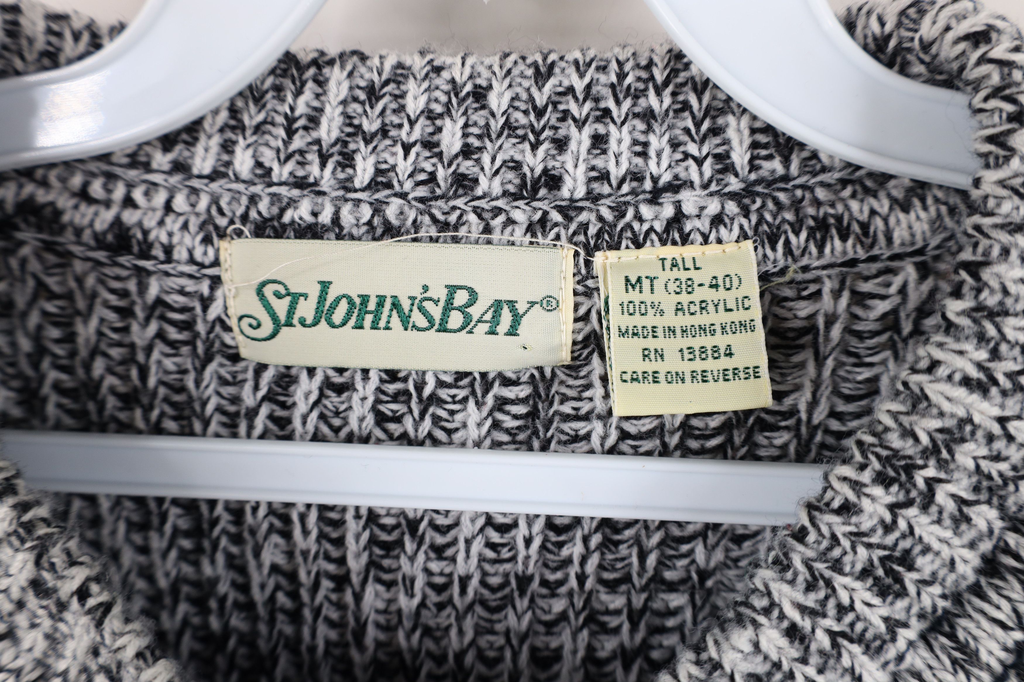 Vintage Vintage 90s Streetwear Blank Chunky Ribbed Knit Sweater Gray Size US M / EU 48-50 / 2 - 4 Thumbnail