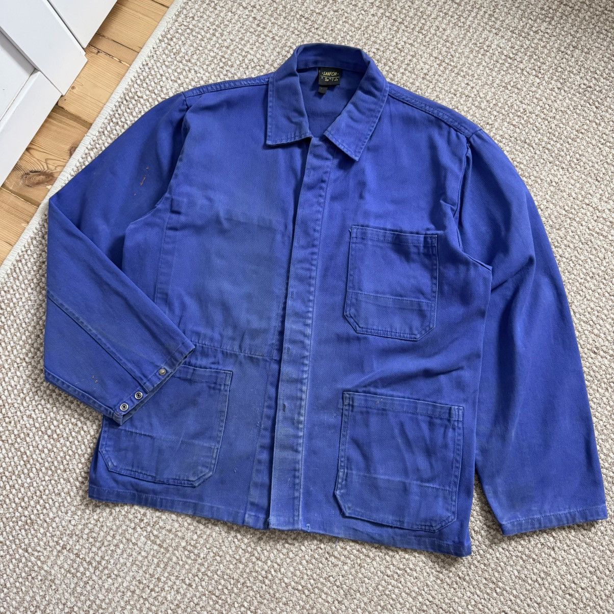 Le Laboureur French worn stained vintage faded works jacket Size US M / EU 48-50 / 2 - 1 Thumbnail