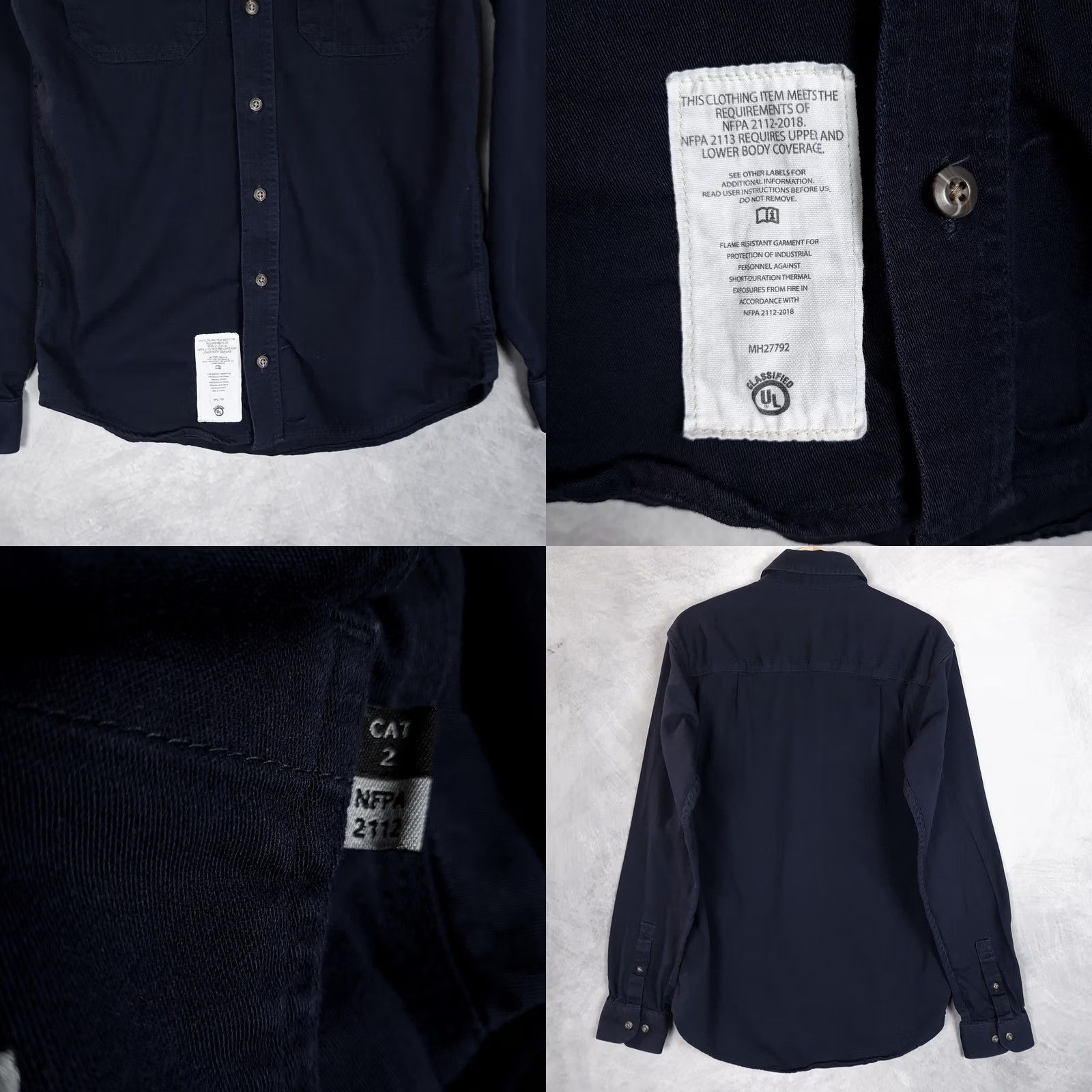 Carhartt VINTAGE Carhartt FR Shirt Mens S Navy Flame Resistant Button Up Workwear NFPA 2112 Size US S / EU 44-46 / 1 - 8 Thumbnail