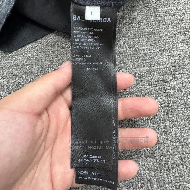 Balenciaga Balenciaga Embroidered Paint Distressed Tee. Size US L / EU 52-54 / 3 - 3 Thumbnail