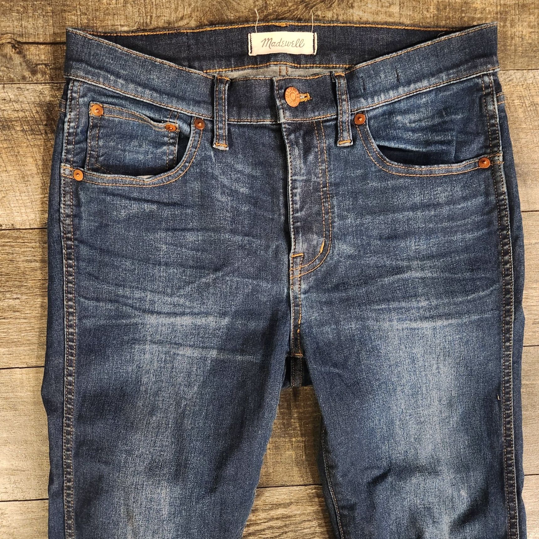 Madewell Madewell Jeans Womens 28 9" High Riser Skinny Denim Blue City Hipster Slim Fit 5-Pocket Jeans Mens Womens Girls Size 28" / US 6 / IT 42 - 3 Thumbnail