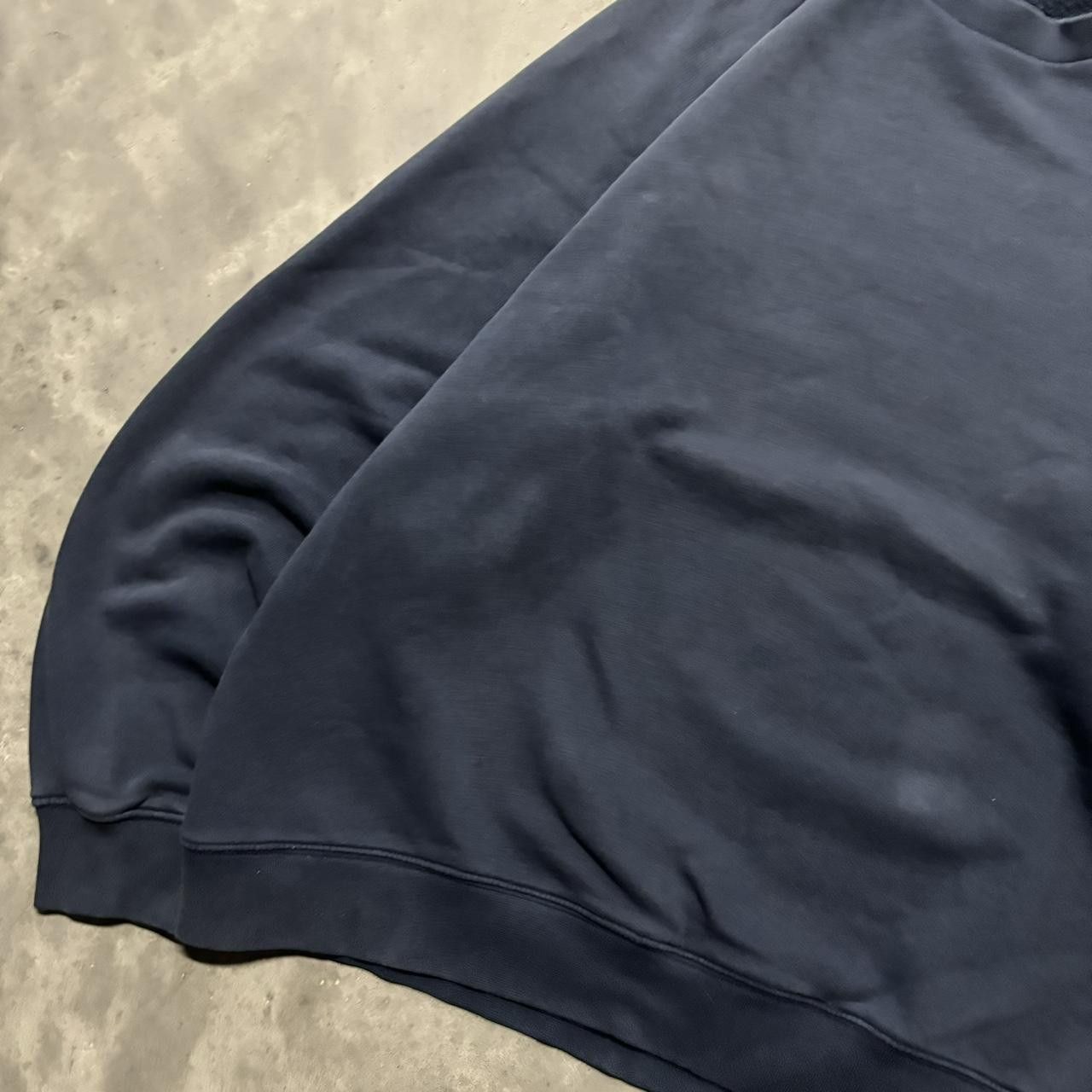 Nike × Vintage Crazy Vintage Y2K/2000s Navy Blue Nike Swoosh Essential Crewneck! Size US XL / EU 56 / 4 - 3 Thumbnail